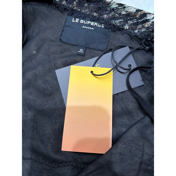 Le Superbe Velvet Underground Cami Velvet Leopard Womens Size 10 - Picture 9 of 9